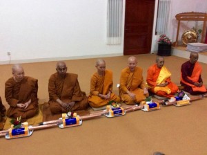 Bhikkhuni Santini Theri was moderating message to the people