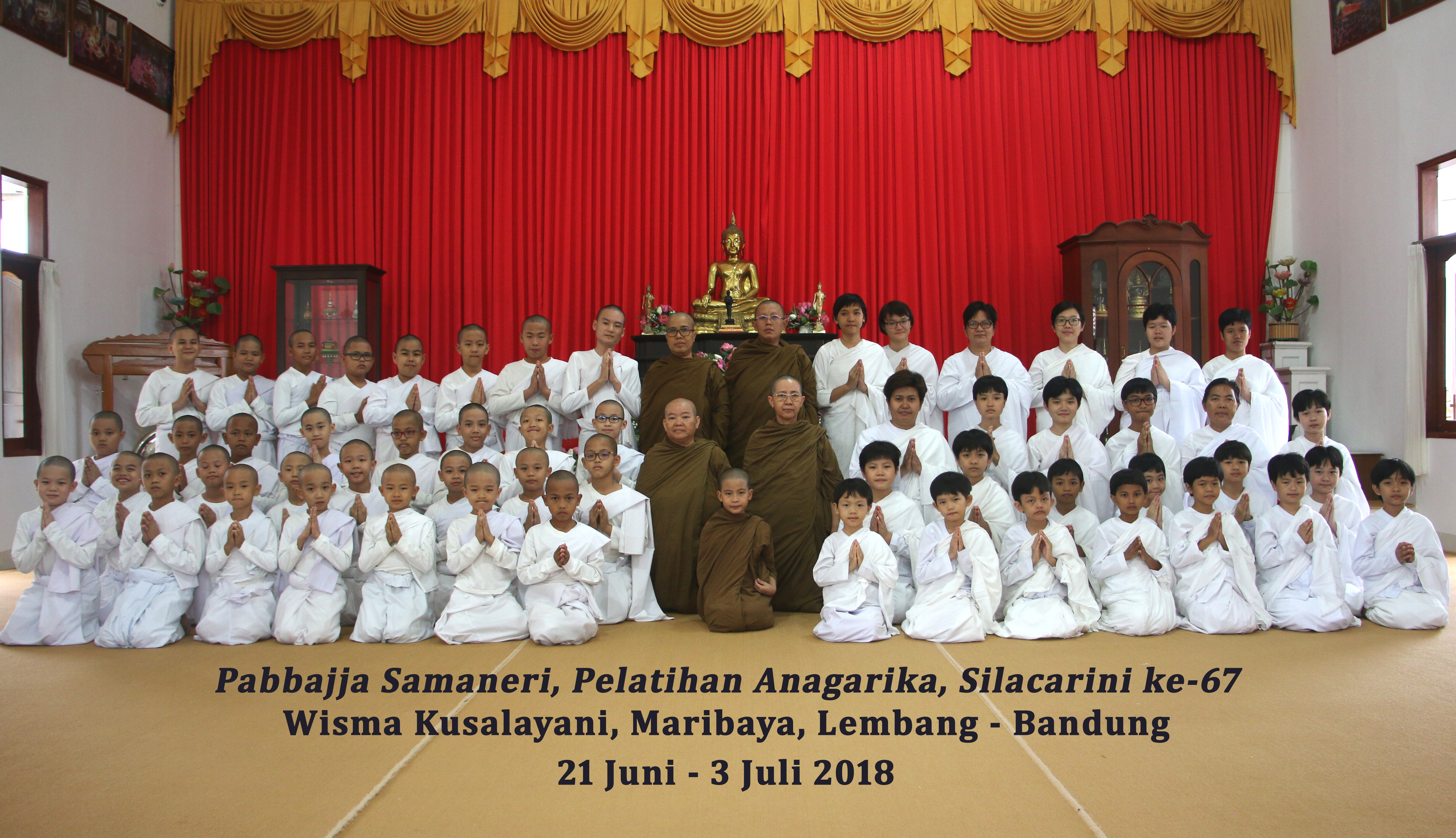 Liputan Pabbajja Samaneri, Pelatihan Anagarika dan Silacarini ke-67 (Juni- Juli 2018)